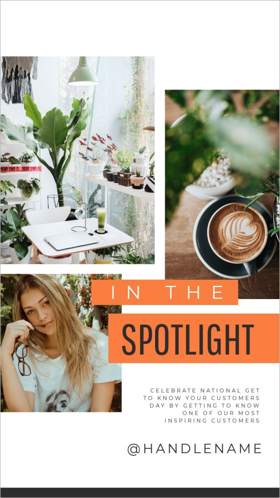 Spotlight template in Easil - April Content Calendar Ideas + Templates