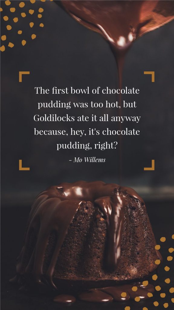Chocolate Pudding Quote Template by Easil - June Content Calendar