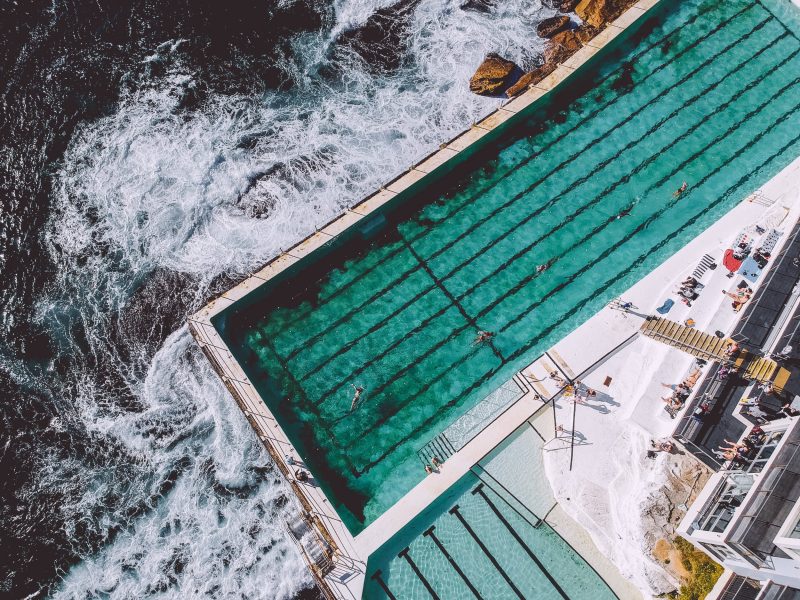 Ocean Swimming Pool for Swim a Lap Day - June Content Calendar Ideas and Templates