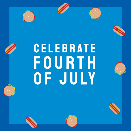 4th of July Quotes Templates by Easil - Animated GIF with hotdogs and burgers