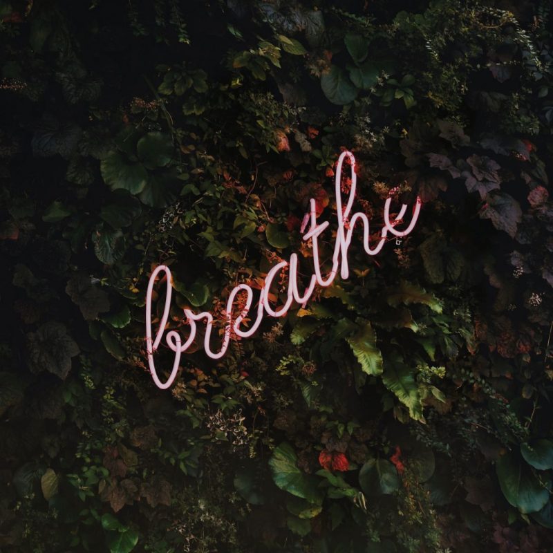 Breathe Neon Sign image by Unsplash - October Content Calendar Ideas and Templates