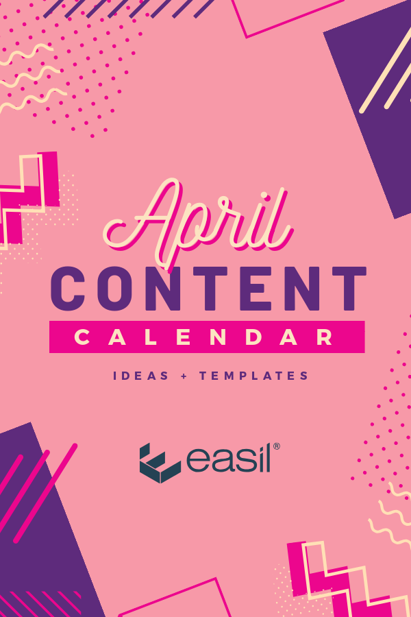 April Content Calendar Ideas + Templates Pinterest image