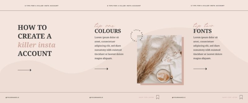 Free Carousel Post Templates - Blush & Neutral Tones Template 1 of 2