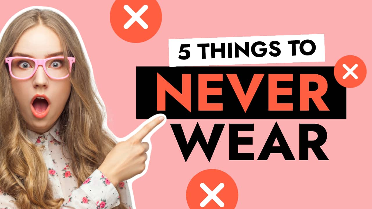 Easil Free YouTube Thumbnail Template - 5 Things to Never Wear