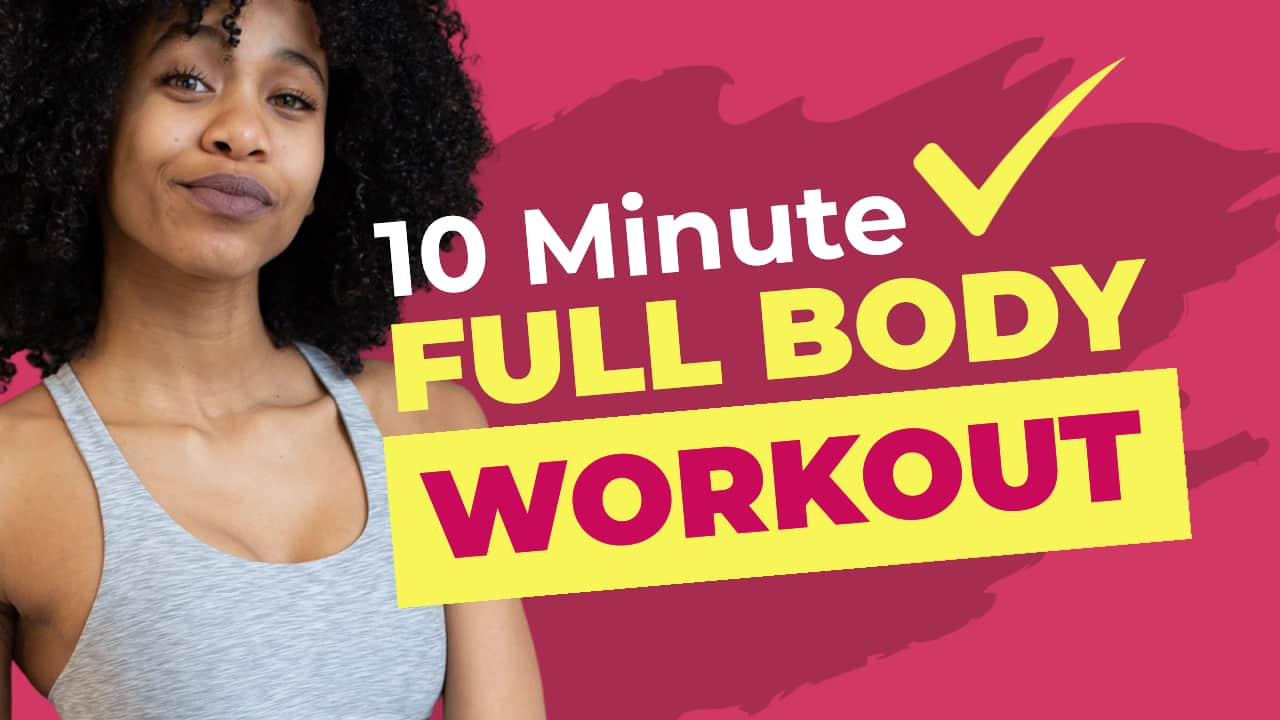 Easil Free YouTube Thumbnail Template - 10 Minute Full Body Workout