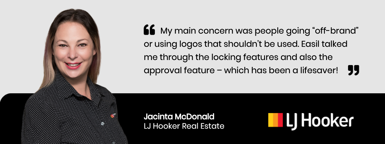 LJ Hooker Real Estate Testimonial from Jacinta McDonald for Easil