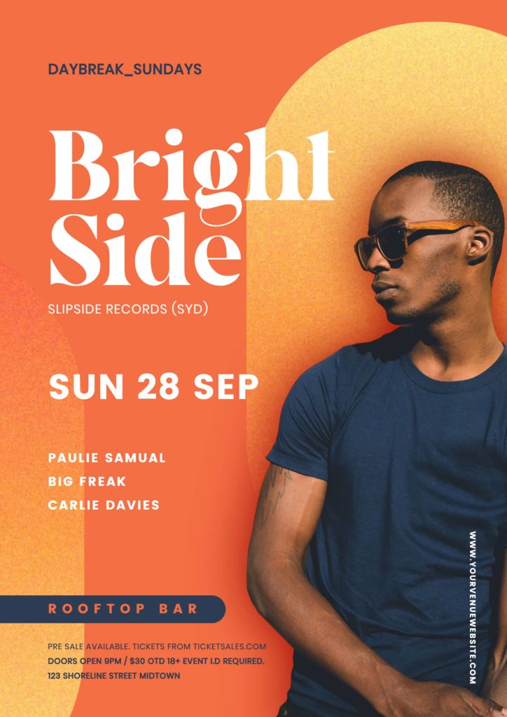 Gradient style 'Bright Side' event poster template by Easil